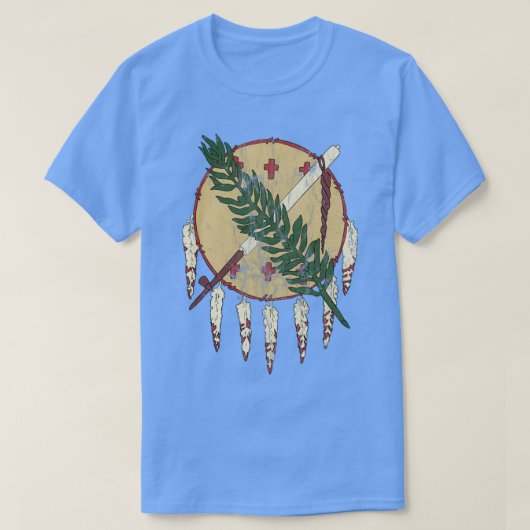 T-shirt Bouclier Oklahoma Osage en détresse  (Design devant)