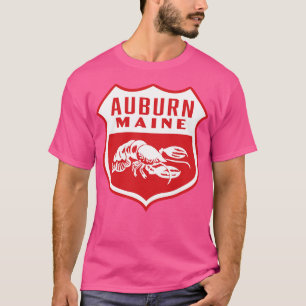 T-shirt Bouclier rétro Auburn Maine Blanc