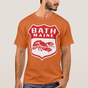T-shirt Bouclier rouge Bath Maine Retro
