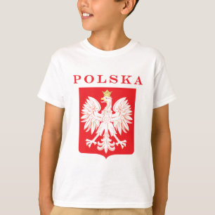 T-shirt Bouclier rouge de l'aigle polska