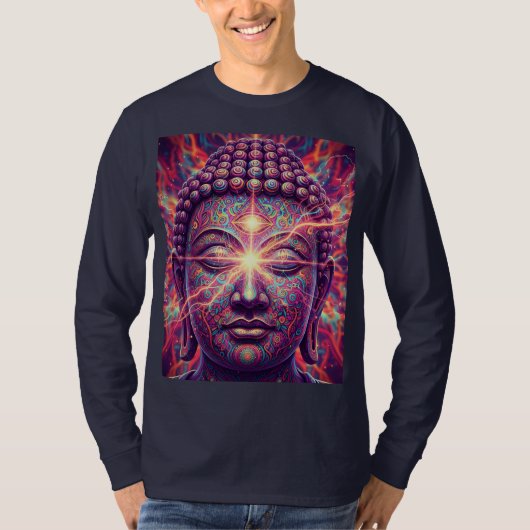 T-shirt Bouddha Chakra Électrique - Illumination Psychedel (Devant)