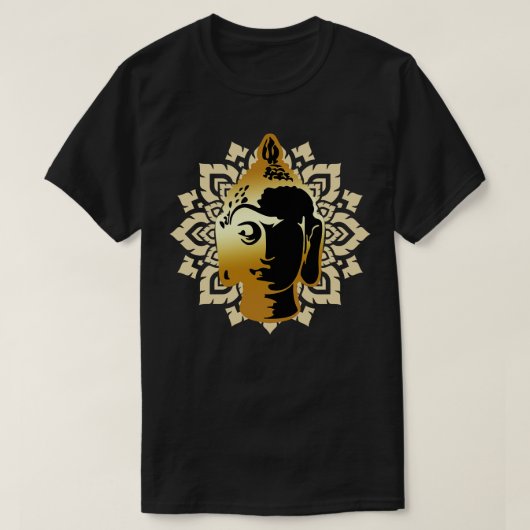T-shirt Bouddha Chef de la statue Mandala Méditation Zen (Design devant)