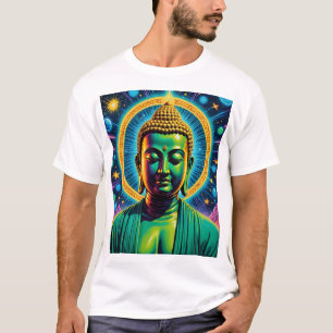 T-shirt Bouddha cosmique Lumière Spirituelle Tee