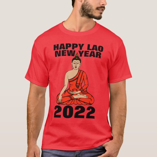 T-shirt Bouddha du Nouvel An lao 2022 (Devant)