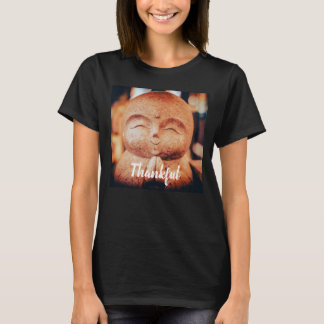 T-shirt Bouddha femme heureux reconnaissant