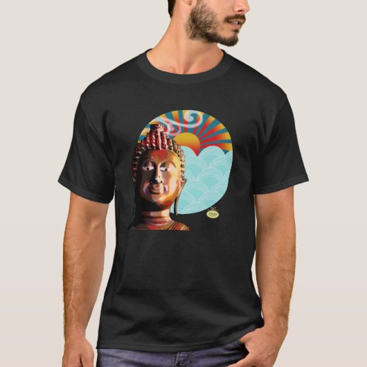 T-shirt Bouddha, fond de vent & d'eau (Devant)