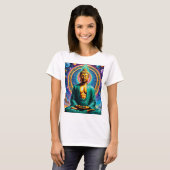 T-shirt Bouddha galactique Lumière cosmique Tee (Devant entier)