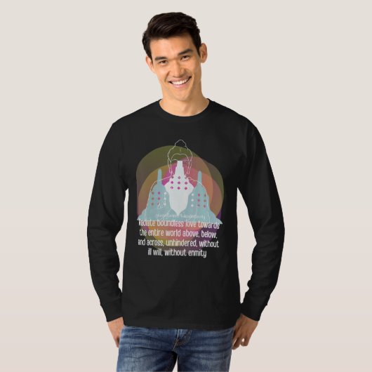 T-shirt Bouddha Gautama Mindfulness Paix Amour Kindness M (Devant entier)