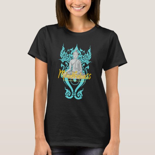 T-shirt Bouddha Gautama Mindfulness Paix Amour Kindness M (Devant)
