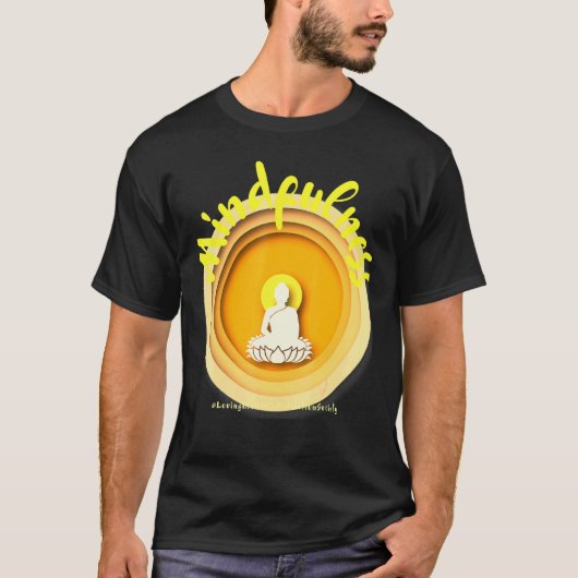 T-shirt Bouddha Gautama Mindfulness Paix Amour Kindness M (Devant)