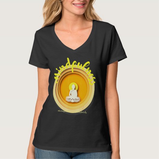 T-shirt Bouddha Gautama Mindfulness Paix Amour Kindness M (Devant)