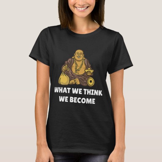 T-shirt Bouddha Monk Namaste Bouddhisme Ce que nous penson (Devant)