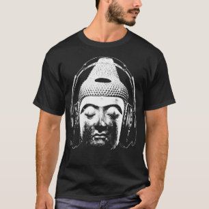T-shirt Bouddha Porter Casques drôle DJ Musique Casques