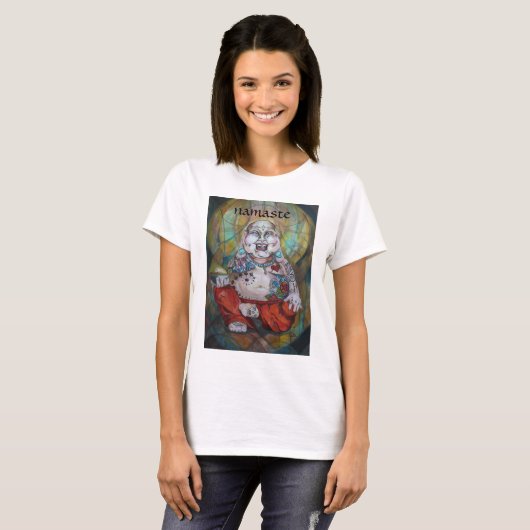 T-shirt Bouddha tatoué heureux (Devant entier)