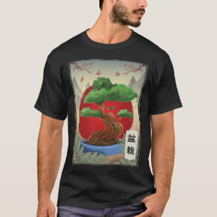 T-shirt Bouddhisme de bonsaï arbre Papillon naturel japon