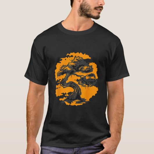 T-shirt Bouddhiste Zen de Bonsai Tree (Devant)