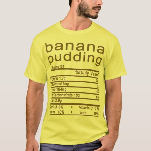 T-shirt boudin banane Nutrition Fiches Thanksgiving (Devant)