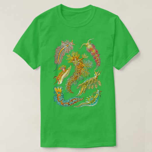 T-shirt Boues de mer Ernst Haeckel Nudibranche (Design devant)