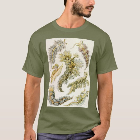 T-shirt Boues de mer par Ernst Haeckel, Nudibranchia Vinta (Devant)