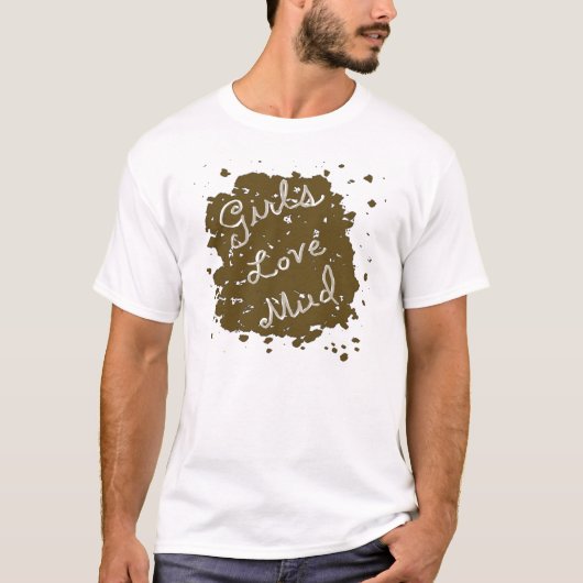 T-shirt boueux de boue d'amour de filles (Devant)