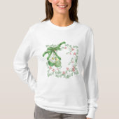T-shirt Bouges de rose verte Holly (Devant)