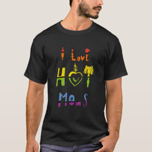 T-shirt Bougie cœur j'aime les mamans chaudes