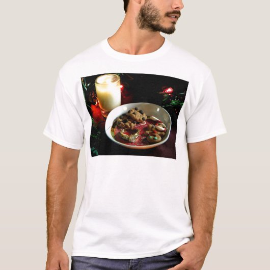 T-shirt Bougie de biscuit de Noël (Devant)