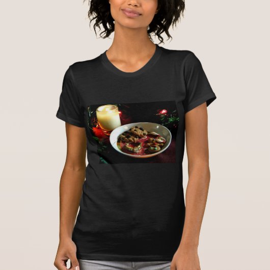 T-shirt Bougie de biscuit de Noël (Devant)