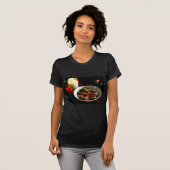 T-shirt Bougie de biscuit de Noël (Devant entier)