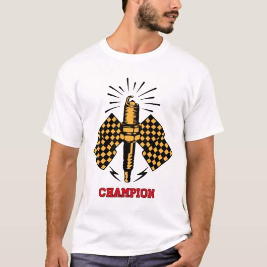 T-shirt bougie de champion (Devant)