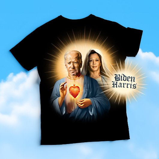 T-shirt Bougie de prière Saint Biden Harris