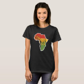 T-shirt Bougies continentales de Mishuma Kwanzaa (Devant entier)