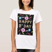 T-shirt Bougies de voeux d'anniversaire (Devant)