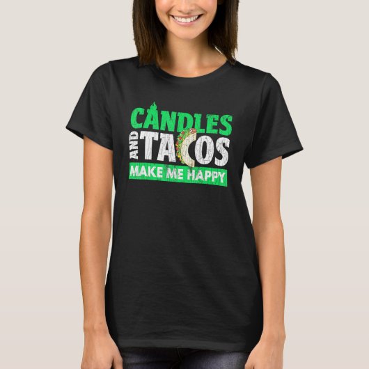T-shirt Bougies Et Tacos Graphique (Devant)