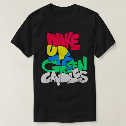 T-shirt Bougies vertes (Design devant)
