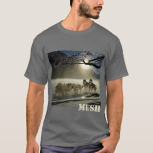 T-shirt Bouillie de maïs d'image d'équipe de traîneau d