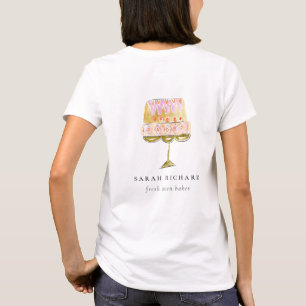 T-shirt Boulangerie de gâteau couleur pastel minimum