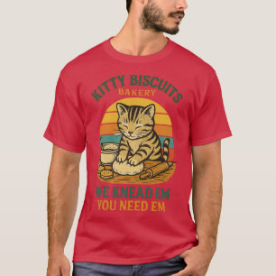T-shirt Boulangerie Kitty Biscuits Drôle Chat Cuisine