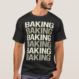 T-shirt Boulau de cuisson de texte blanc