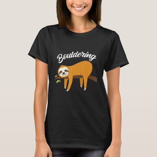 T-shirt Boulder Fun Sloth Escalade Rock Escalade (Devant)