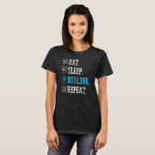 T-shirt Boulder Manger Sleep Boulder Répéter Escalade mura (Devant entier)