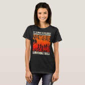 T-shirt Boulderer à escalade Zombie Apocalypse Cli (Devant entier)