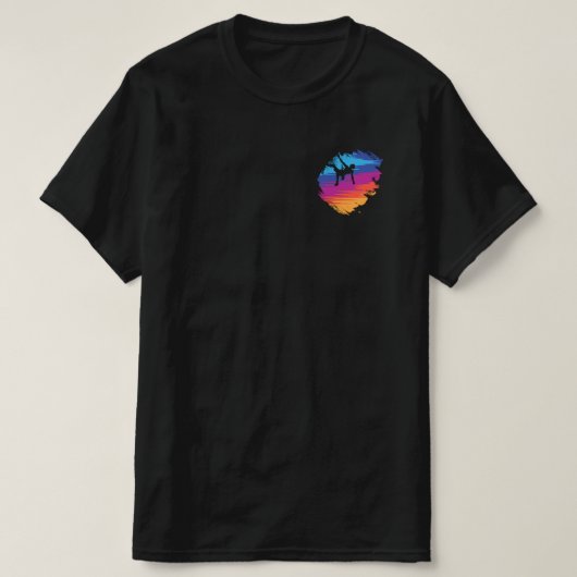 T-shirt Bouldering - Escalade Retro Rock en détresse (Design devant)