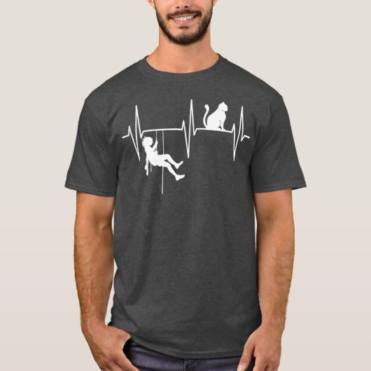 T-shirt Bouldering  Funny Cat Lover Rock Climbing Free (Devant)