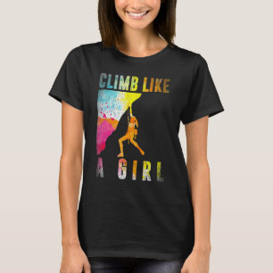T-shirt Bouldering Rock Climber Femmes Filles Enfants Rock