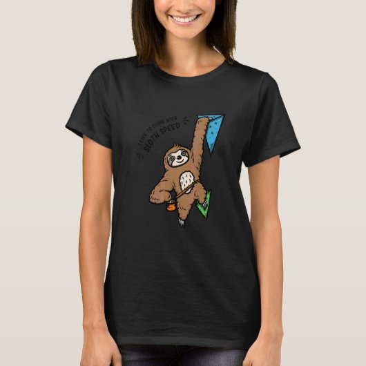 T-shirt Bouldering Sloth Escalade Bouldering Mountaineeri (Devant)