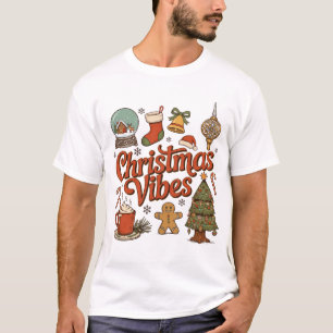 T-shirt Boule à neige ambiance de Noël bonhomme en pain d'