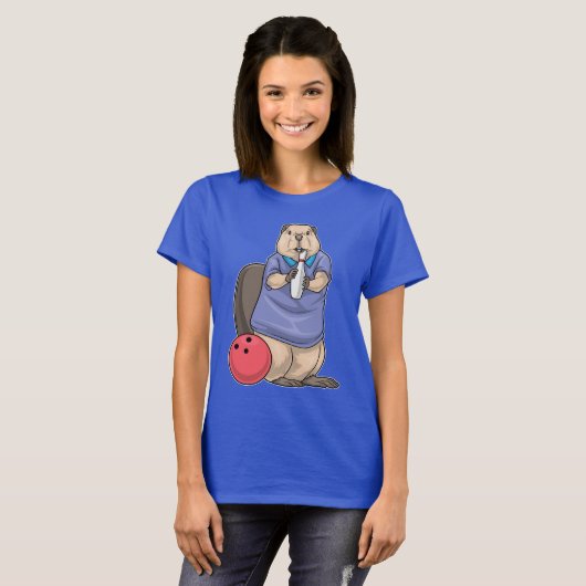 T-shirt Boule Beaver Bowling (Devant entier)