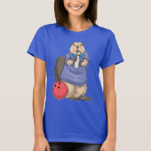 T-shirt Boule Beaver Bowling (Devant)