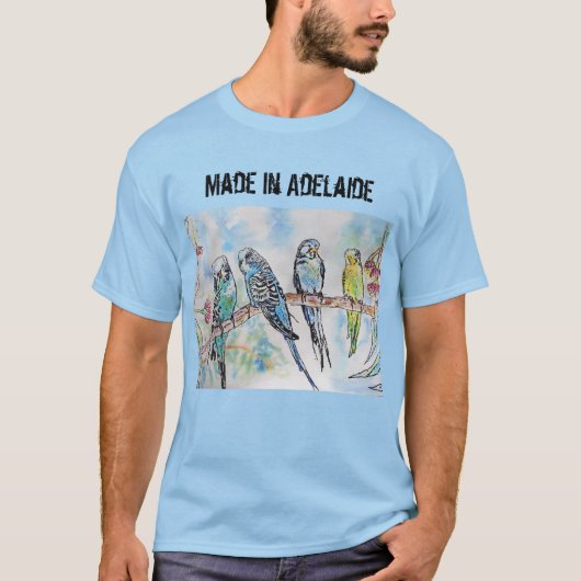 T-shirt Boule Bugie Budgerigar Fabriquée À Adelaide T Shir (Devant)